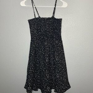 Forever 21 Black and White Speckled Polka Dot MIDI Dress Size XS
